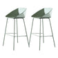 Scandinavian Metal Plastic Counter Stools Low Back Bar Stool with Footrest