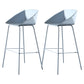 Scandinavian Metal Plastic Counter Stools Low Back Bar Stool with Footrest