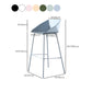 Scandinavian Metal Plastic Counter Stools Low Back Bar Stool with Footrest