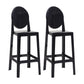 Modern Style Plastic Counter Stool Footrest Furniture in Matte Finish for Indoor Black 2 Piece Set Clearhalo 'Bar Furniture' 'Bar Stools' 'bar_stools' 'furn' 'furn_bar_stools' 'Furniture' 'Kitchen & Dining Furniture' 6096268