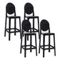 Modern Style Plastic Counter Stool Footrest Furniture in Matte Finish for Indoor Black 4 Piece Set Clearhalo 'Bar Furniture' 'Bar Stools' 'bar_stools' 'furn' 'furn_bar_stools' 'Furniture' 'Kitchen & Dining Furniture' 6096269