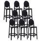 Modern Style Plastic Counter Stool Footrest Furniture in Matte Finish for Indoor Black 8 Piece Set Clearhalo 'Bar Furniture' 'Bar Stools' 'bar_stools' 'furn' 'furn_bar_stools' 'Furniture' 'Kitchen & Dining Furniture' 6096273