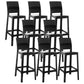 Modern Style Plastic Counter Stool Footrest Furniture in Matte Finish for Indoor Matte Black 8 Piece Set Clearhalo 'Bar Furniture' 'Bar Stools' 'bar_stools' 'furn' 'furn_bar_stools' 'Furniture' 'Kitchen & Dining Furniture' 6096282