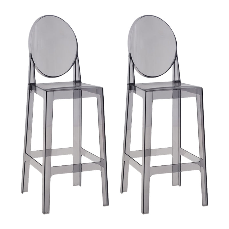 Modern Style Plastic Counter Stool Footrest Furniture in Matte Finish for Indoor Grey 2 Piece Set Clearhalo 'Bar Furniture' 'Bar Stools' 'bar_stools' 'furn' 'furn_bar_stools' 'Furniture' 'Kitchen & Dining Furniture' 6096284