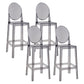 Modern Style Plastic Counter Stool Footrest Furniture in Matte Finish for Indoor Grey 4 Piece Set Clearhalo 'Bar Furniture' 'Bar Stools' 'bar_stools' 'furn' 'furn_bar_stools' 'Furniture' 'Kitchen & Dining Furniture' 6096285