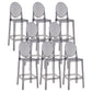 Modern Style Plastic Counter Stool Footrest Furniture in Matte Finish for Indoor Grey 8 Piece Set Clearhalo 'Bar Furniture' 'Bar Stools' 'bar_stools' 'furn' 'furn_bar_stools' 'Furniture' 'Kitchen & Dining Furniture' 6096290