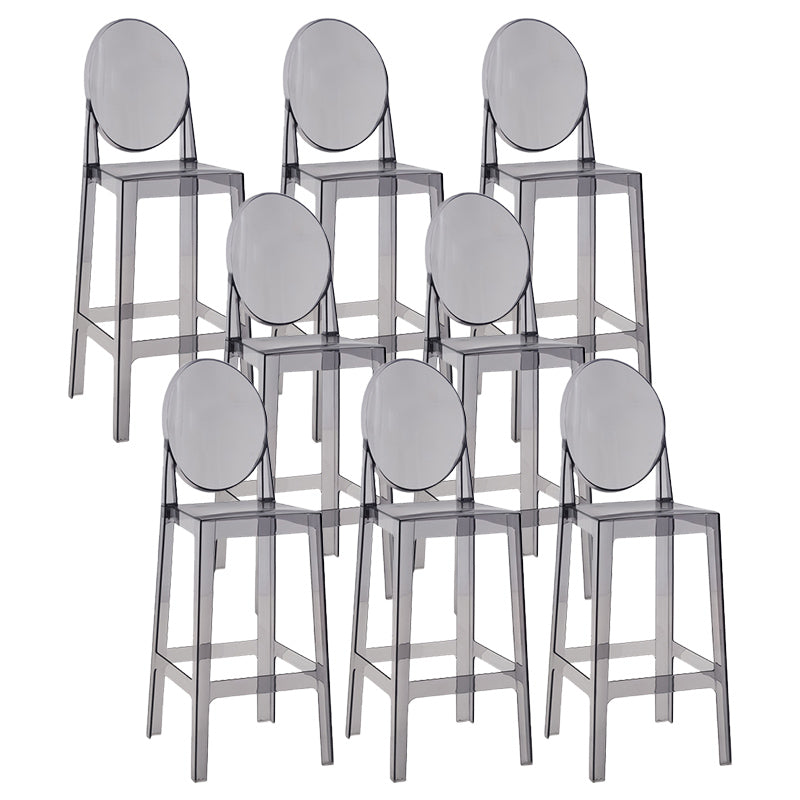 Modern Style Plastic Counter Stool Footrest Furniture in Matte Finish for Indoor Grey 8 Piece Set Clearhalo 'Bar Furniture' 'Bar Stools' 'bar_stools' 'furn' 'furn_bar_stools' 'Furniture' 'Kitchen & Dining Furniture' 6096290