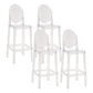 Modern Style Plastic Counter Stool Footrest Furniture in Matte Finish for Indoor Clear 4 Piece Set Clearhalo 'Bar Furniture' 'Bar Stools' 'bar_stools' 'furn' 'furn_bar_stools' 'Furniture' 'Kitchen & Dining Furniture' 6096298