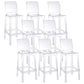 Modern Style Plastic Counter Stool Footrest Furniture in Matte Finish for Indoor White-Clear 8 Piece Set Clearhalo 'Bar Furniture' 'Bar Stools' 'bar_stools' 'furn' 'furn_bar_stools' 'Furniture' 'Kitchen & Dining Furniture' 6096308