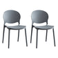 Moderne stapelbare stoel Dineren Open Achter Back Armloze stoel voor keuken met plastic benen