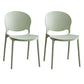 Moderne stapelbare stoel Dineren Open Achter Back Armloze stoel voor keuken met plastic benen