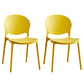 Moderne stapelbare stoel Dineren Open Achter Back Armloze stoel voor keuken met plastic benen