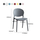 Moderne stapelbare stoel Dineren Open Achter Back Armloze stoel voor keuken met plastic benen