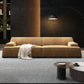 Contemporary Recessed Arm Sofa Tight Back Standard Sofa for Living Room