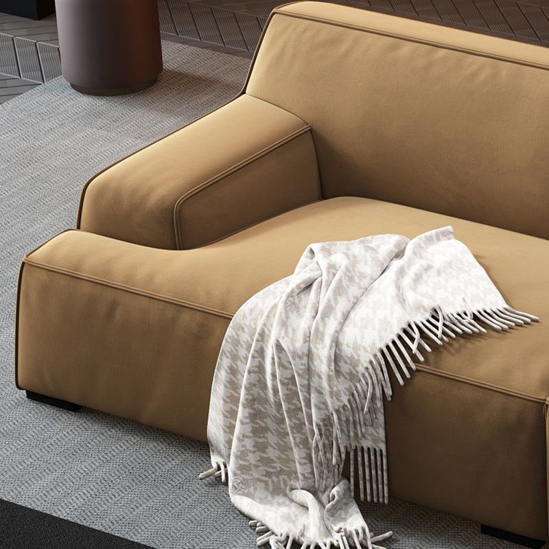 Contemporary Recessed Arm Sofa Tight Back Standard Sofa for Living Room