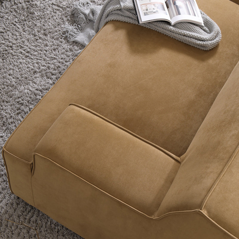 Contemporary Recessed Arm Sofa Tight Back Standard Sofa for Living Room