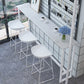 Glam Pub Table Rectangle Stone Bar Table with Trestle Base for Indoor White Without Chairs Clearhalo 'Bar Furniture' 'Bar Tables' 'bar_tables' 'furn' 'furn_bar_tables' 'Furniture' 'Kitchen & Dining Furniture' 6096497
