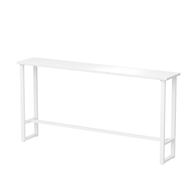 Glam Pub Table Rectangle Stone Bar Table with Trestle Base for Indoor Clearhalo 'Bar Furniture' 'Bar Tables' 'bar_tables' 'furn' 'furn_bar_tables' 'Furniture' 'Kitchen & Dining Furniture' 6096501