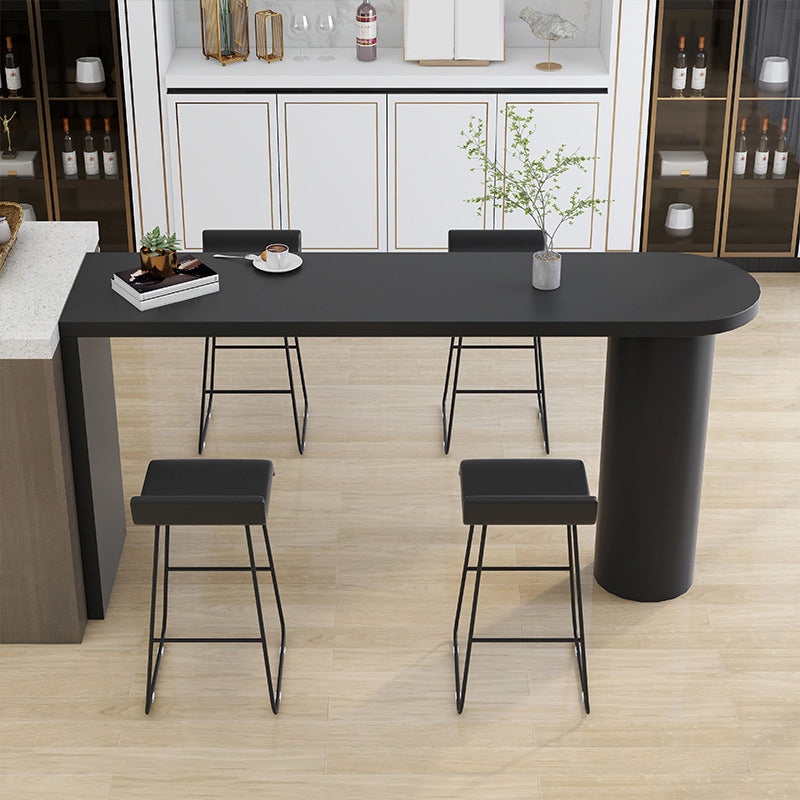 Tavolo da pub contemporaneo tavolo da bar in legno solido per interno