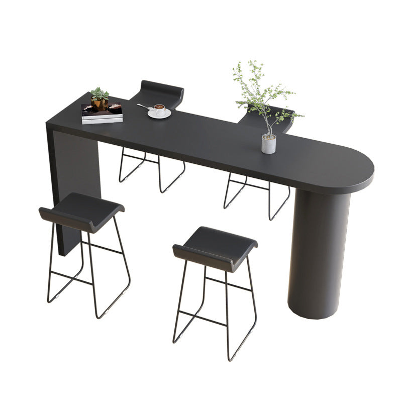 Tavolo da pub contemporaneo tavolo da bar in legno solido per interno