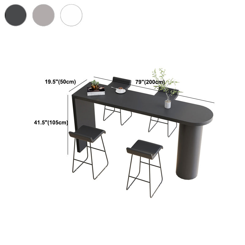 Tavolo da pub contemporaneo tavolo da bar in legno solido per interno