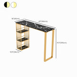 Tavolo glam tavolo da barre altezza rettangolo in metallo oro tavolo da bar per esterno