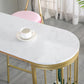 Glam Specialty Bar Dining Table Stone Bistro Bar Table with Shelves Clearhalo 'Bar Furniture' 'Bar Tables' 'bar_tables' 'furn' 'furn_bar_tables' 'Furniture' 'Kitchen & Dining Furniture' 6096557