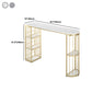 Glam Specialty Bar Dining Table Stone Bistro Bar Table with Shelves Clearhalo 'Bar Furniture' 'Bar Tables' 'bar_tables' 'furn' 'furn_bar_tables' 'Furniture' 'Kitchen & Dining Furniture' 6096571