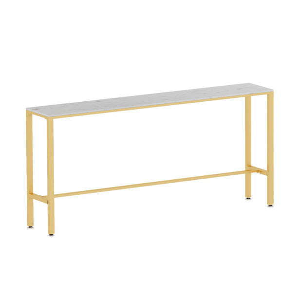 Glam Pub Tafel Bar Hoogte Rechthoek Bartafel met wit stenen blad