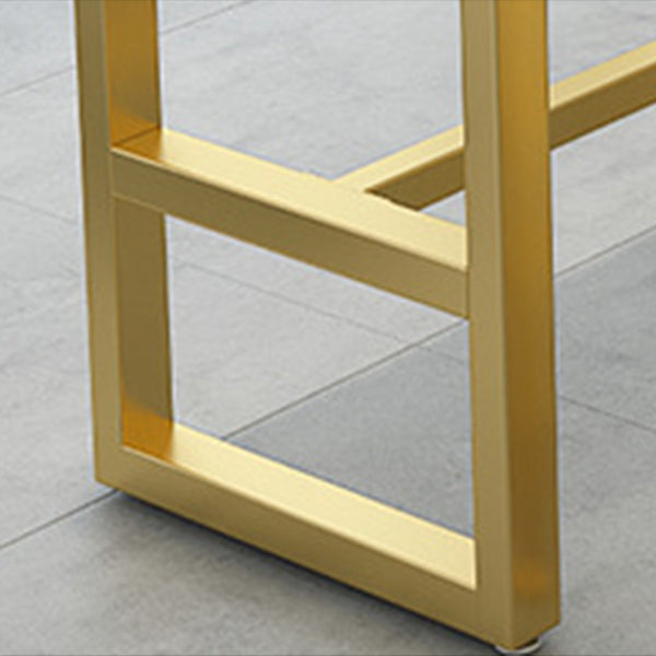 Table de bar rectangulaire en pierre Glam, hauteur de bar, pour l'intérieur