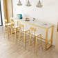 Table de bar rectangulaire en pierre Glam, hauteur de bar, pour l'intérieur