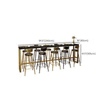 Tavolo da tavolo da pub rettangolo altezza glam tavolo da bar in legno massiccio per piccoli luoghi