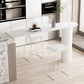 Moderne bartafel van gesinterd steen, eettafel voor keuken, woonkamer, koffiekamer