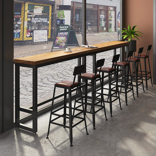 Tavolo da pub in legno solido industriale altezza tavolo da barregangolare per interno