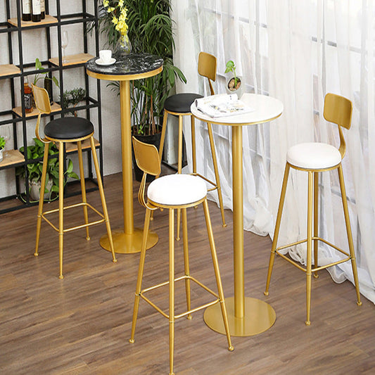 Glam -stijl pubtafel ronde balk hoogtetafel voor binnen gebruik