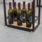 Mesa de comedor rectangular natural, mesa de altura de barra de madera maciza con pedestal y estantes