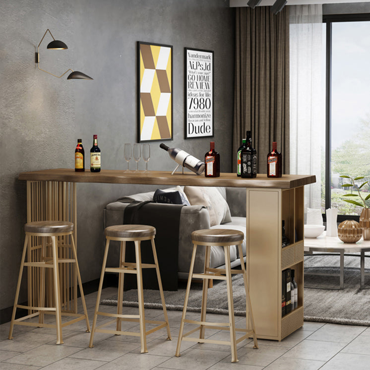 Tavolo da pranzo in legno in legno massiccio rettangolo tavolo da pranzo contemporanea con base di stoccaggio