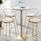 Mesa de pub estilo Glam, mesa de bar con pedestal redondo para uso en interiores