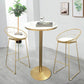 Mesa de pub estilo Glam, mesa de bar con pedestal redondo para uso en interiores