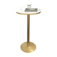 Mesa de pub estilo Glam, mesa de bar con pedestal redondo para uso en interiores