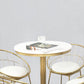 Mesa de pub estilo Glam, mesa de bar con pedestal redondo para uso en interiores