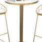 Mesa de pub estilo Glam, mesa de bar con pedestal redondo para uso en interiores