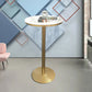 Mesa de pub estilo Glam, mesa de bar con pedestal redondo para uso en interiores
