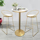 Mesa de pub estilo Glam, mesa de bar con pedestal redondo para uso en interiores