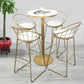 Mesa de pub estilo Glam, mesa de bar con pedestal redondo para uso en interiores