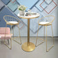 Mesa de pub estilo Glam, mesa de bar con pedestal redondo para uso en interiores