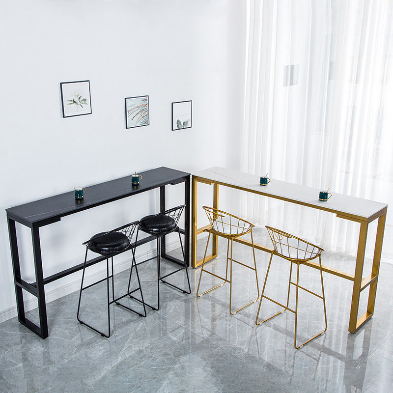 Moderner Bartisch aus gesintertem Stein, rechteckiger Esstisch für Küche, Wohnzimmer, Kaffeezimmer