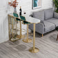 Table de bar Glam Free Form Table en marbre blanc avec rangement pour salon