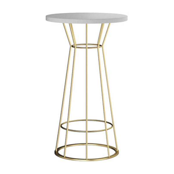 Solid Wood Bar Table Round Dining Table - 23.6" L X 23.6" W X 41.3" H Clearhalo 'Bar Furniture' 'Bar Tables' 'bar_tables' 'furn' 'furn_bar_tables' 'Furniture' 'Kitchen & Dining Furniture' 6097089