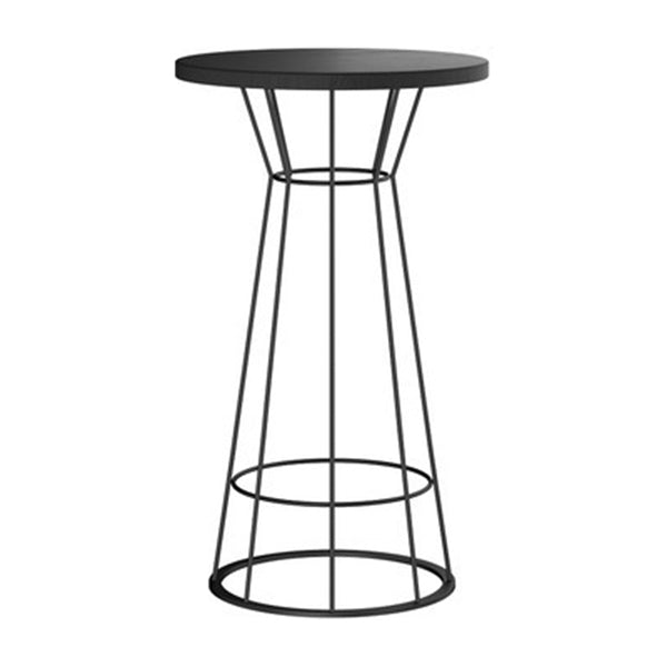 Solid Wood Bar Table Round Dining Table - 23.6" L X 23.6" W X 41.3" H Clearhalo 'Bar Furniture' 'Bar Tables' 'bar_tables' 'furn' 'furn_bar_tables' 'Furniture' 'Kitchen & Dining Furniture' 6097090